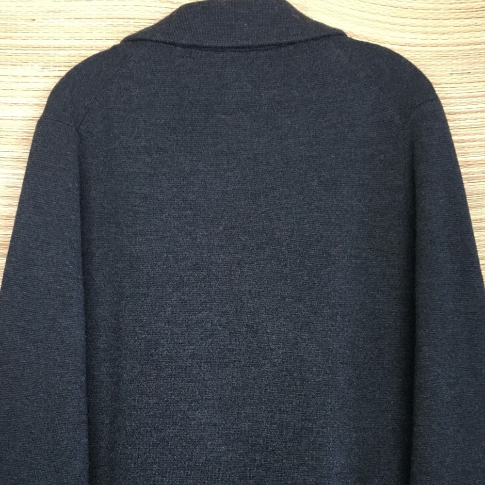 J.CREW Open-Front Merino Wool Blazer Sweater Jacket In Charcoal Size L - Picture 9 of 12